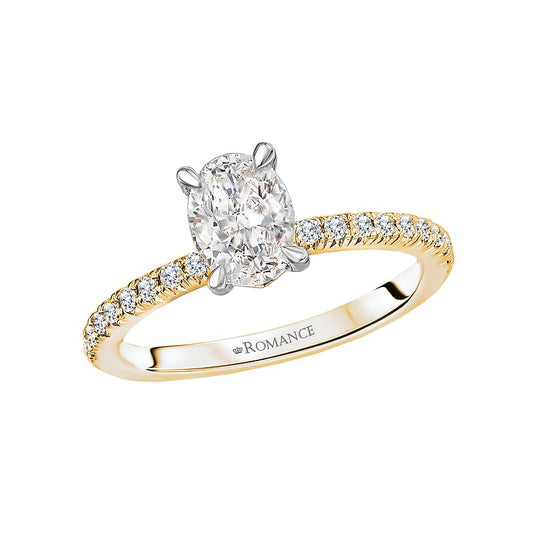 Romance Peg Head Semi-Mount Diamond Ring