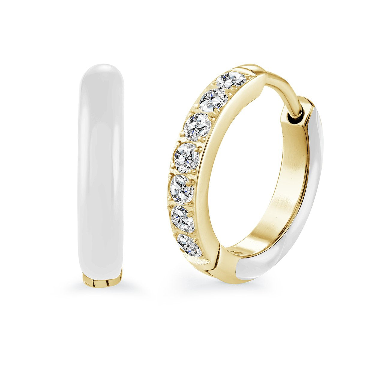 15MM FRONT-ETERNITY ENAMEL HOOPS