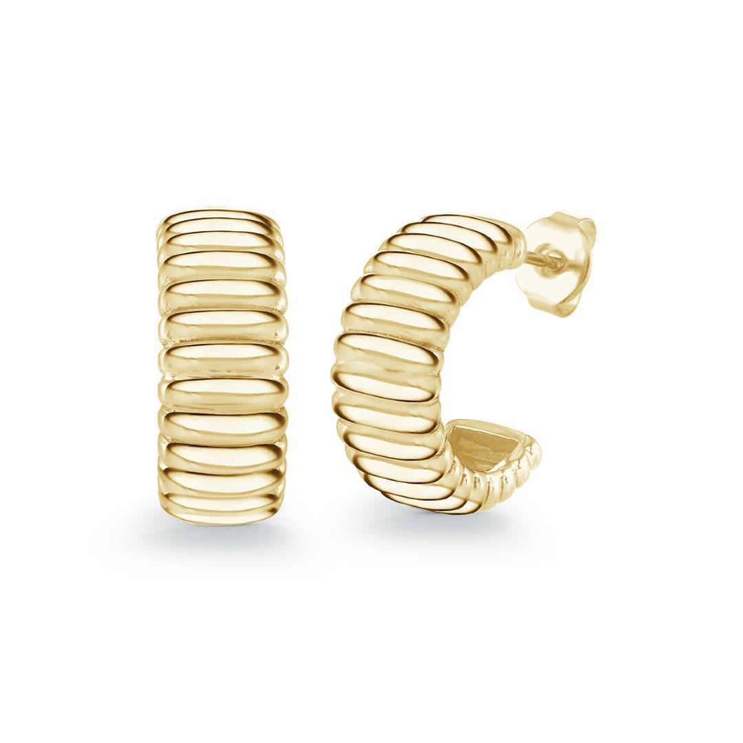 17MM RIBBED HOOP-STUDS