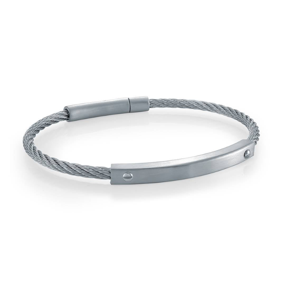 THIN CABLE ID-PLATE BRACELET