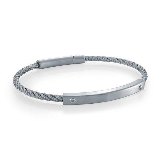 THIN CABLE ID-PLATE BRACELET