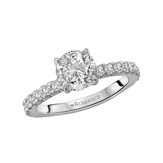 Romance Peg Head Semi-Mount Diamond Ring