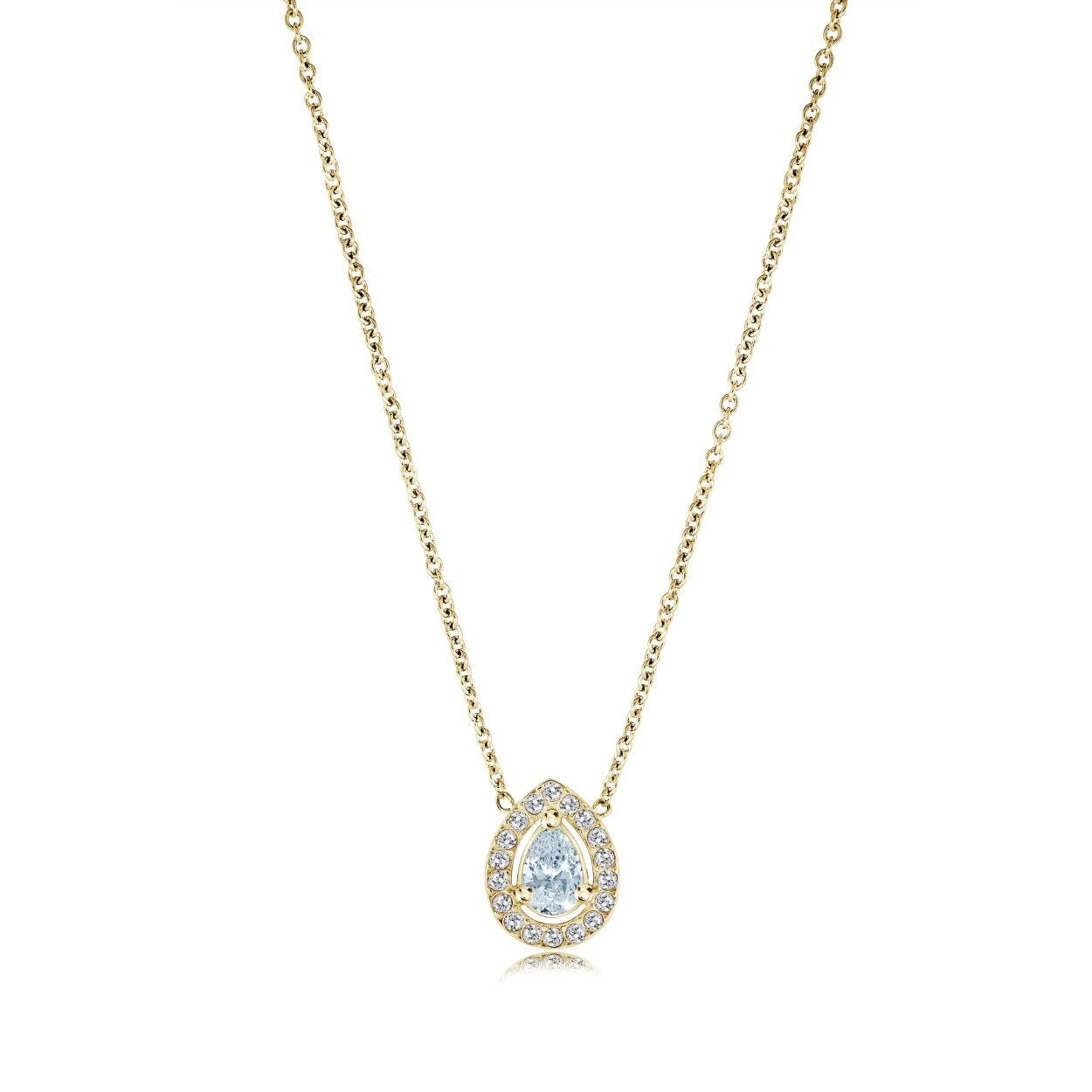PEAR HALO NECKLACE