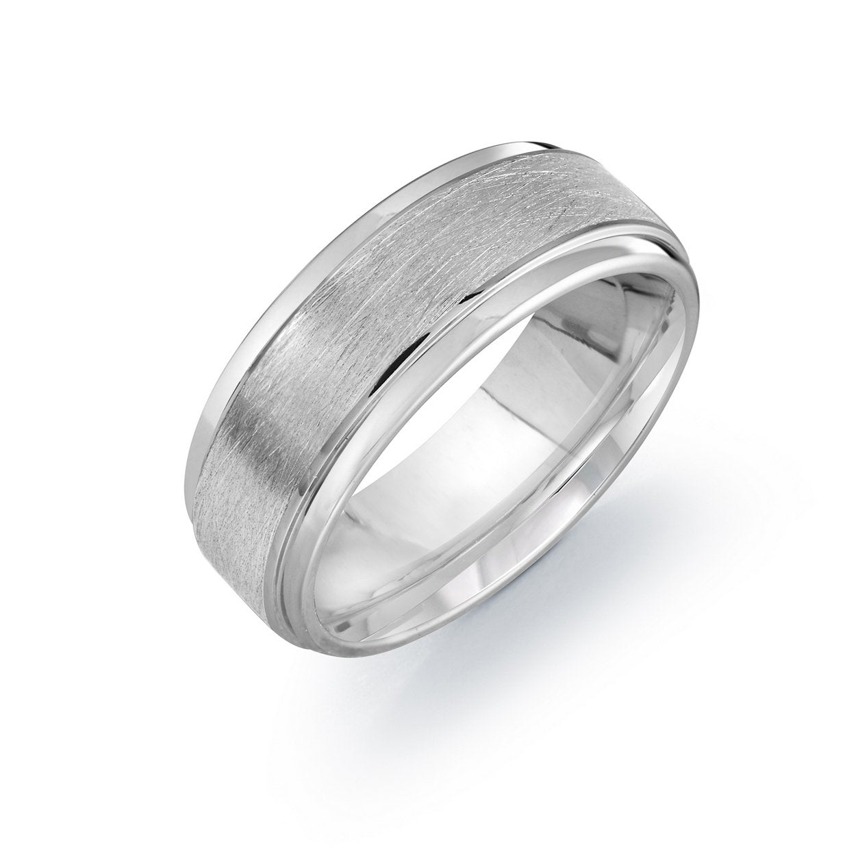 8MM BRUSHED CENTRE COBALT BAND