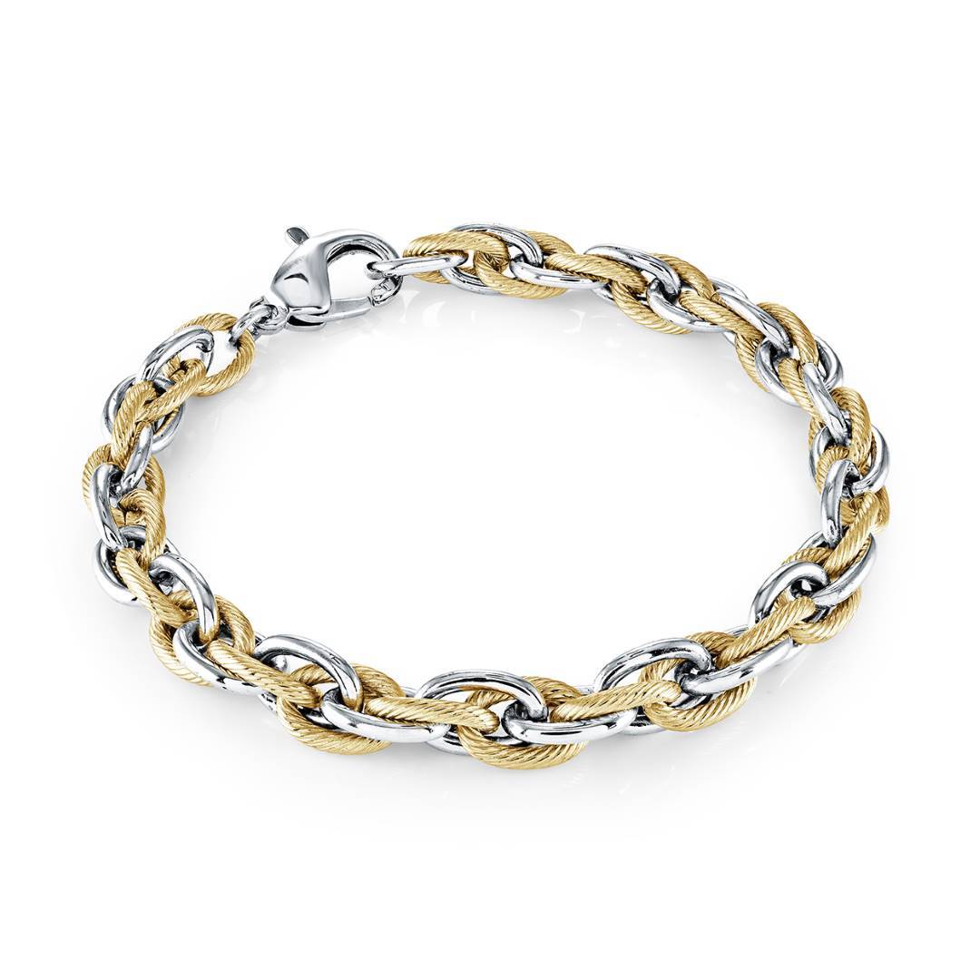 DIAMOND-CUT OVAL BRACELET