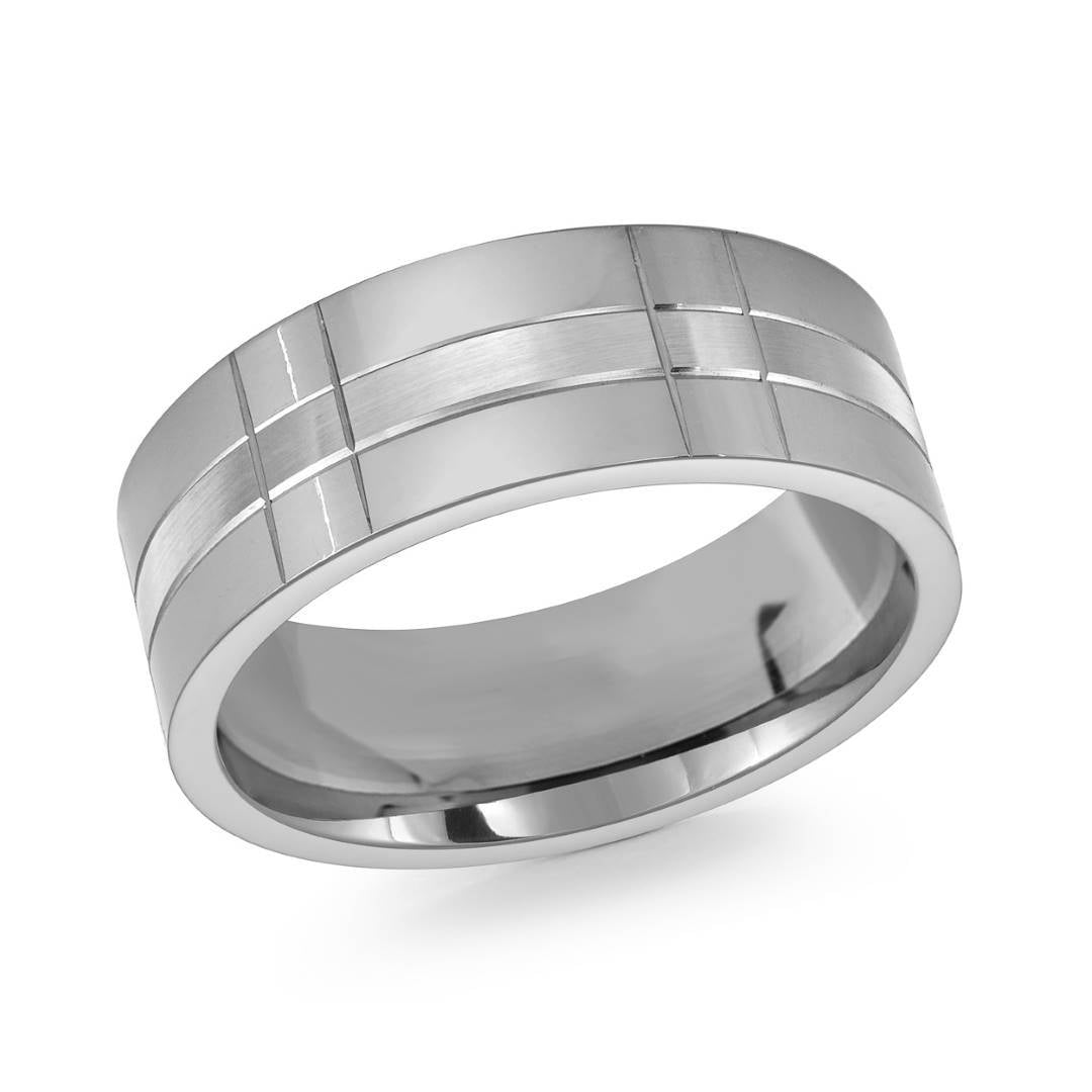 8MM SQUARE TITANIUM BAND