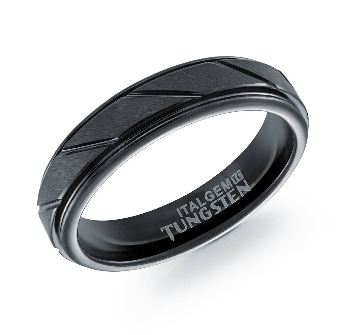 5MM TUNGSTEN GROOVED BAND