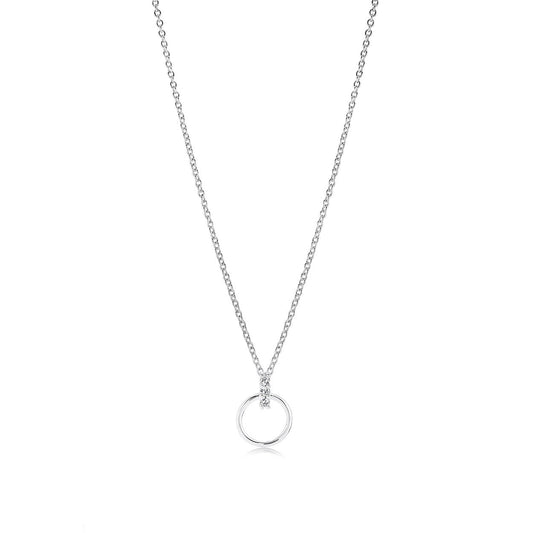CZ-BAR CIRCLE PENDANT