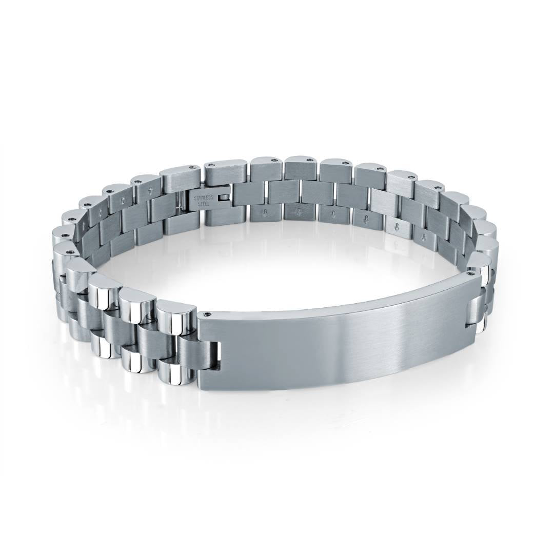 11.6MM WATCH LINK ID-PLATE BRACELET