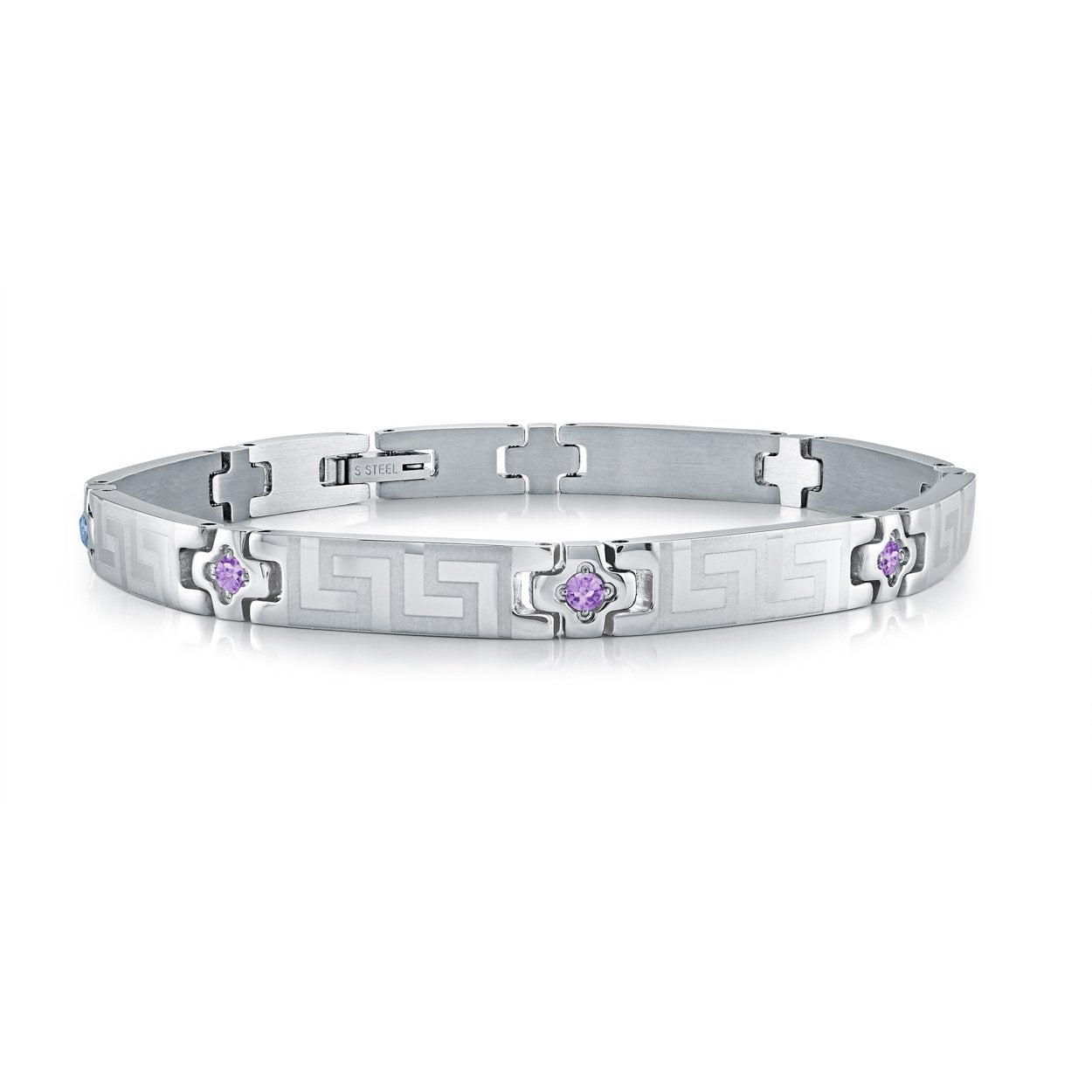 GREEK KEY GEM BRACELET