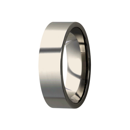 Titanium Comfort Fit Polished Ring - Fast Delivery