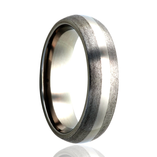 Titanium Dome Ring Comfort Fit Polished Satin