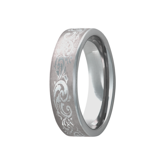 Tungsten Comfort Fit Ring Polished Finish Metal