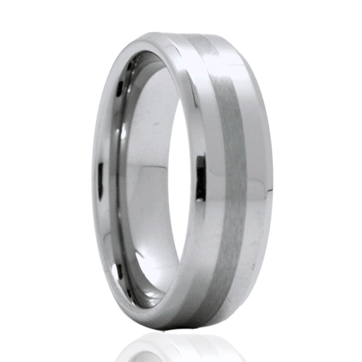 Tungsten Comfort Fit Ring with Polished Finish