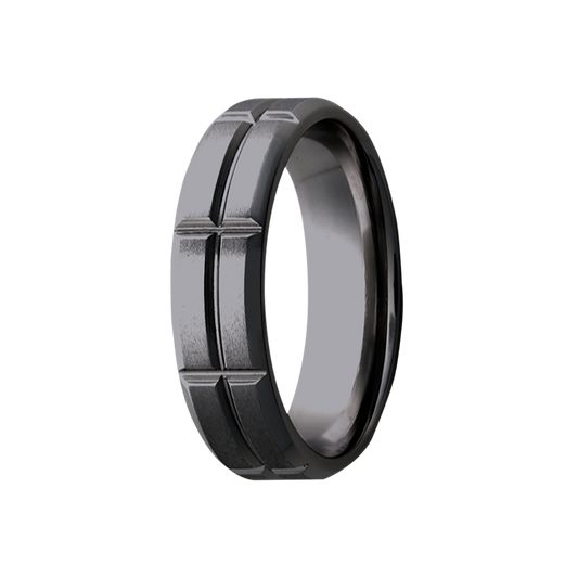 Zirconium Comfort Fit Ring with Polished Finish