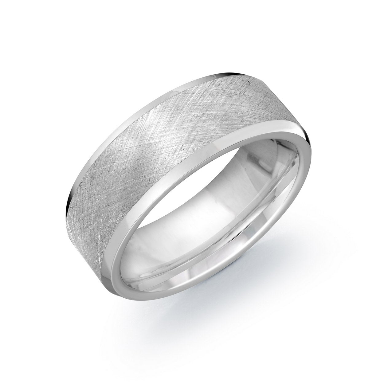 8MM BRUSHED CENTRE COBALT BAND