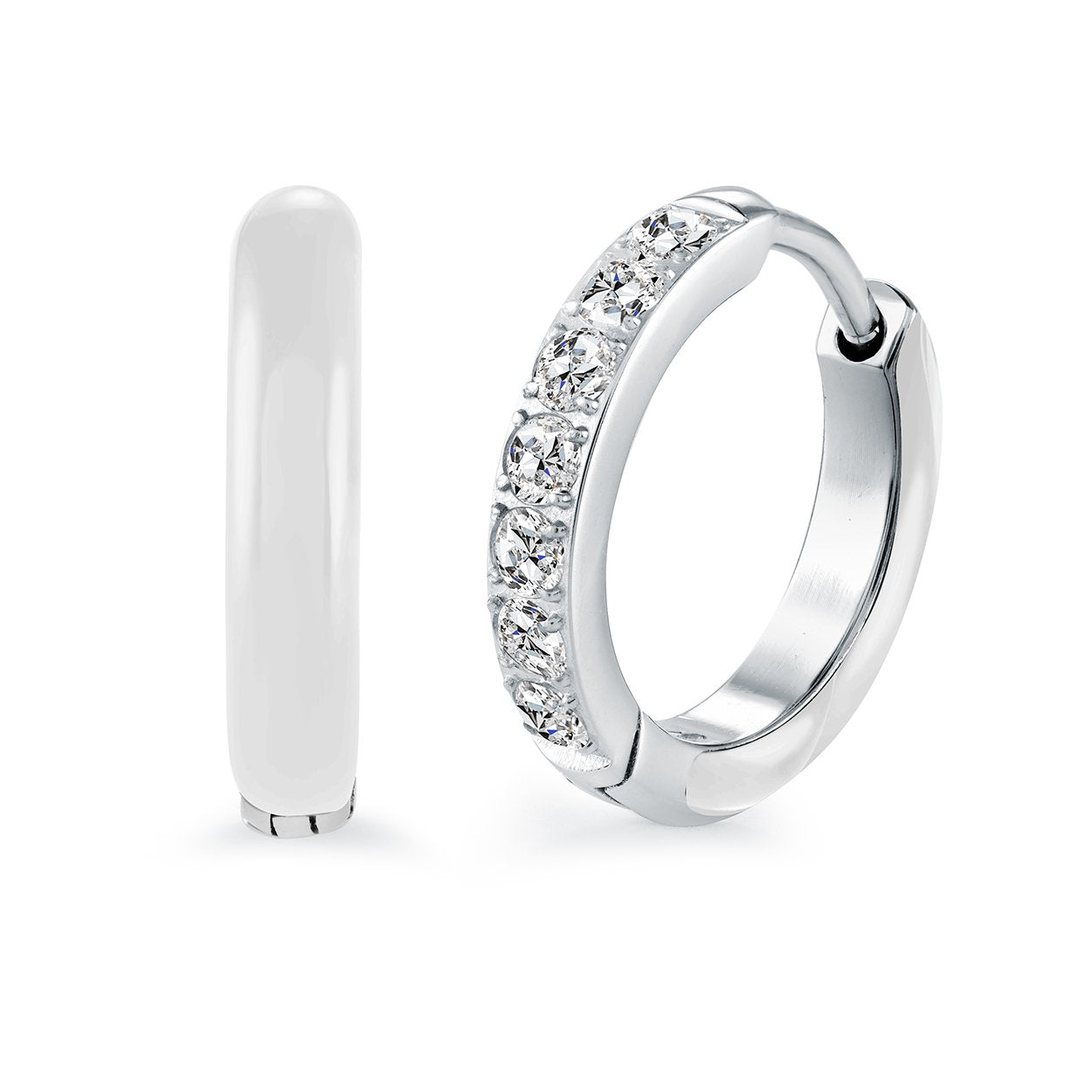 15MM FRONT-ETERNITY ENAMEL HOOPS