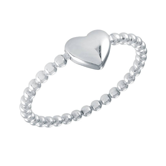 BEADED HEART RING