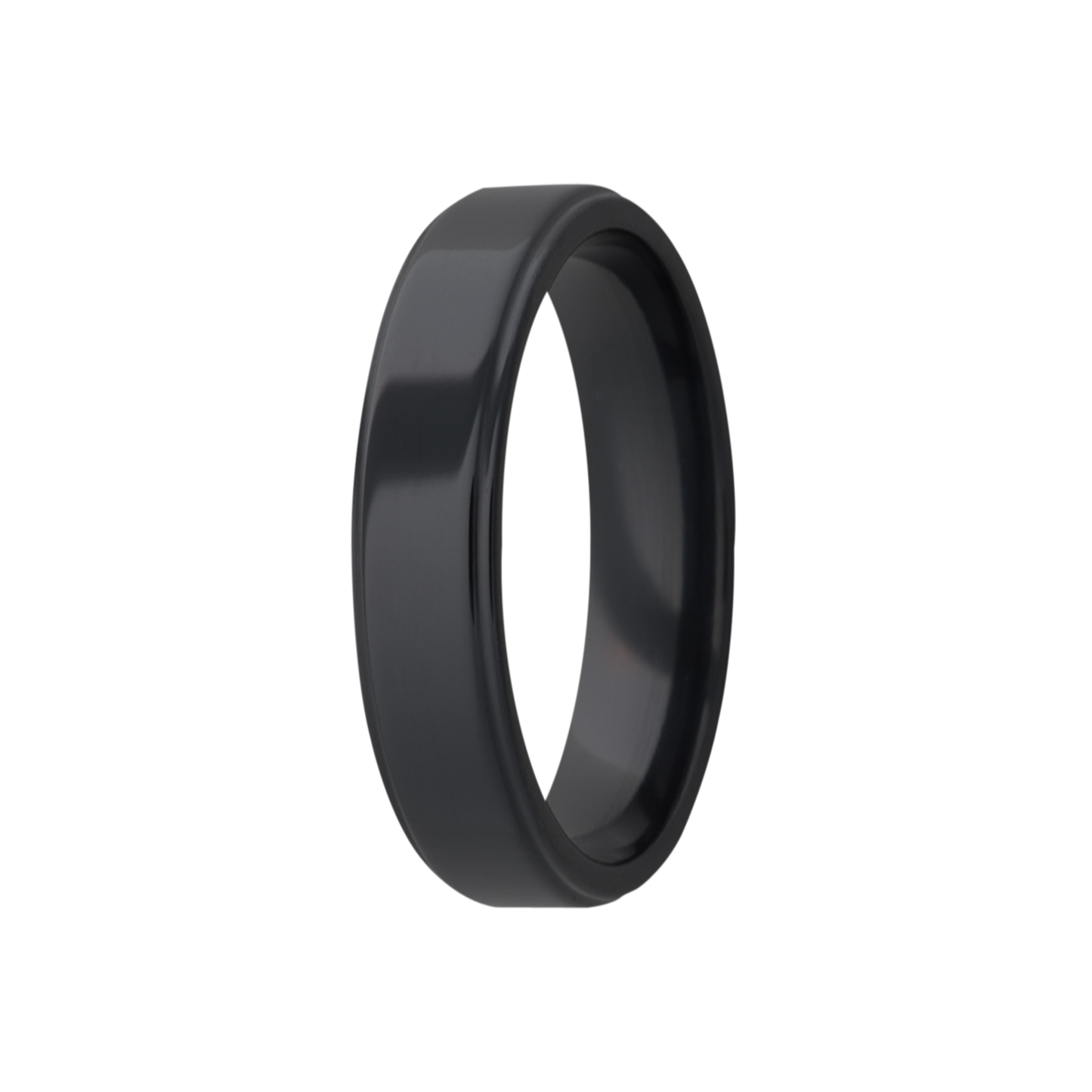 Zirconium Comfort Fit Ring with Polished Finish