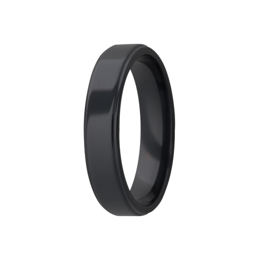 Zirconium Comfort Fit Ring with Polished Finish