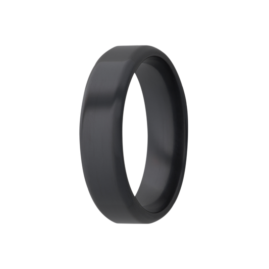 Zirconium Comfort Fit Ring with Polished Finish