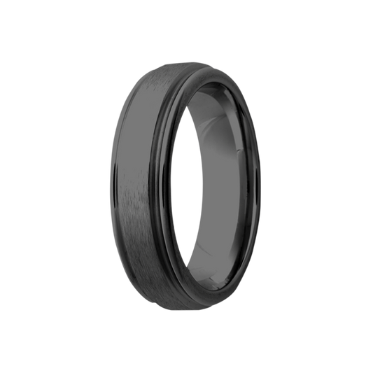 Zirconium Comfort Fit Ring with Satin Finish