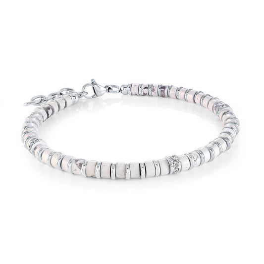 4MM WHITE-TURQUOISE BRACELET