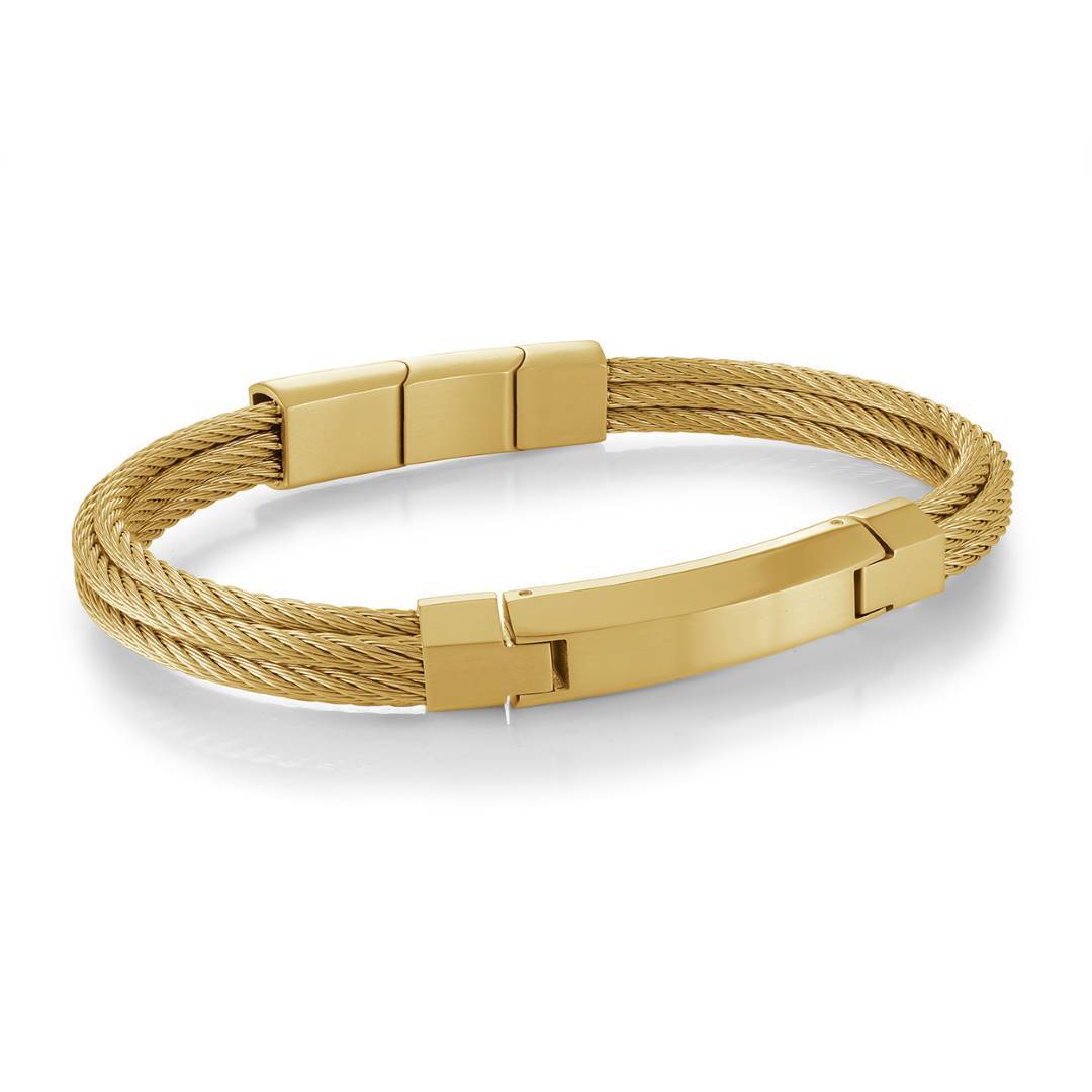5-ROW CABLE ID-PLATE BRACELET