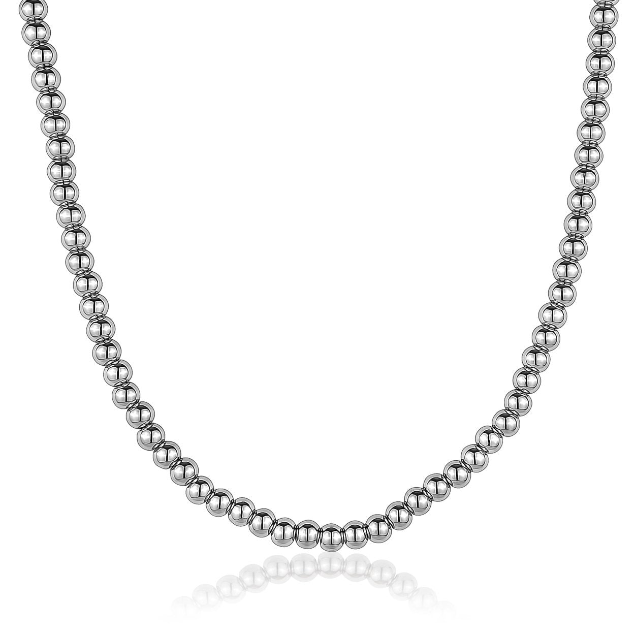 5MM POLISHED BEAD NECKLACE