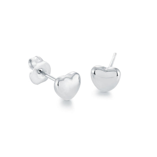 MINI PUFF HEART STUDS