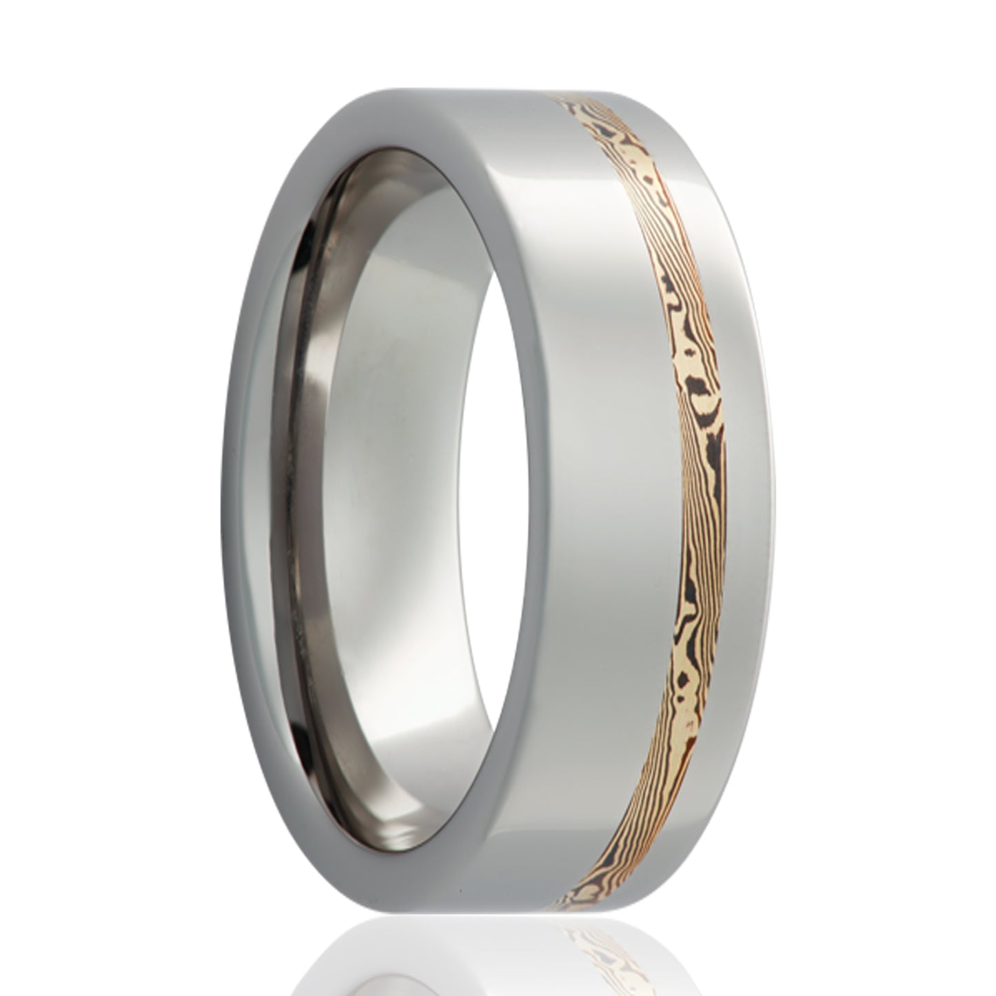 Cobalt Shakudo Inlay Ring - Polished Finish