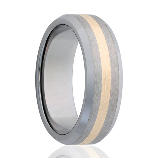 Cobalt Beveled Edge Comfort Fit Satin Ring