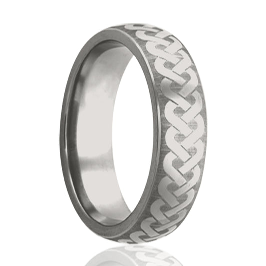 Cobalt Comfort Fit Polished Celtic Weave Ring