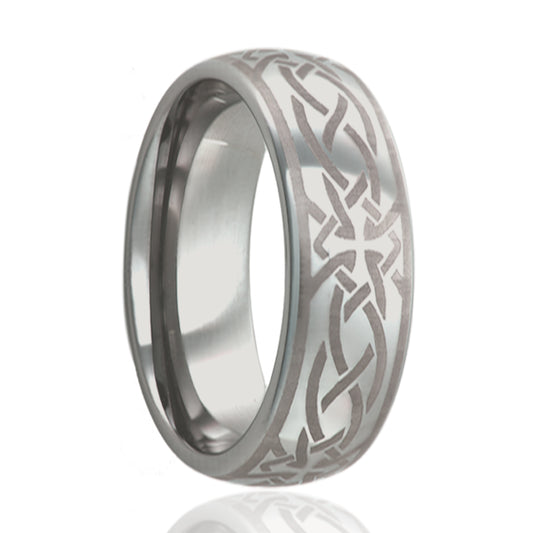 Cobalt Dome Comfort Fit Polished Ring