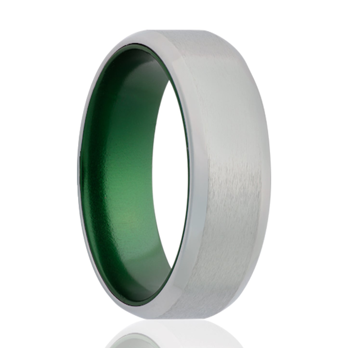 Cobalt Comfort Fit Ring with Green Sleeve