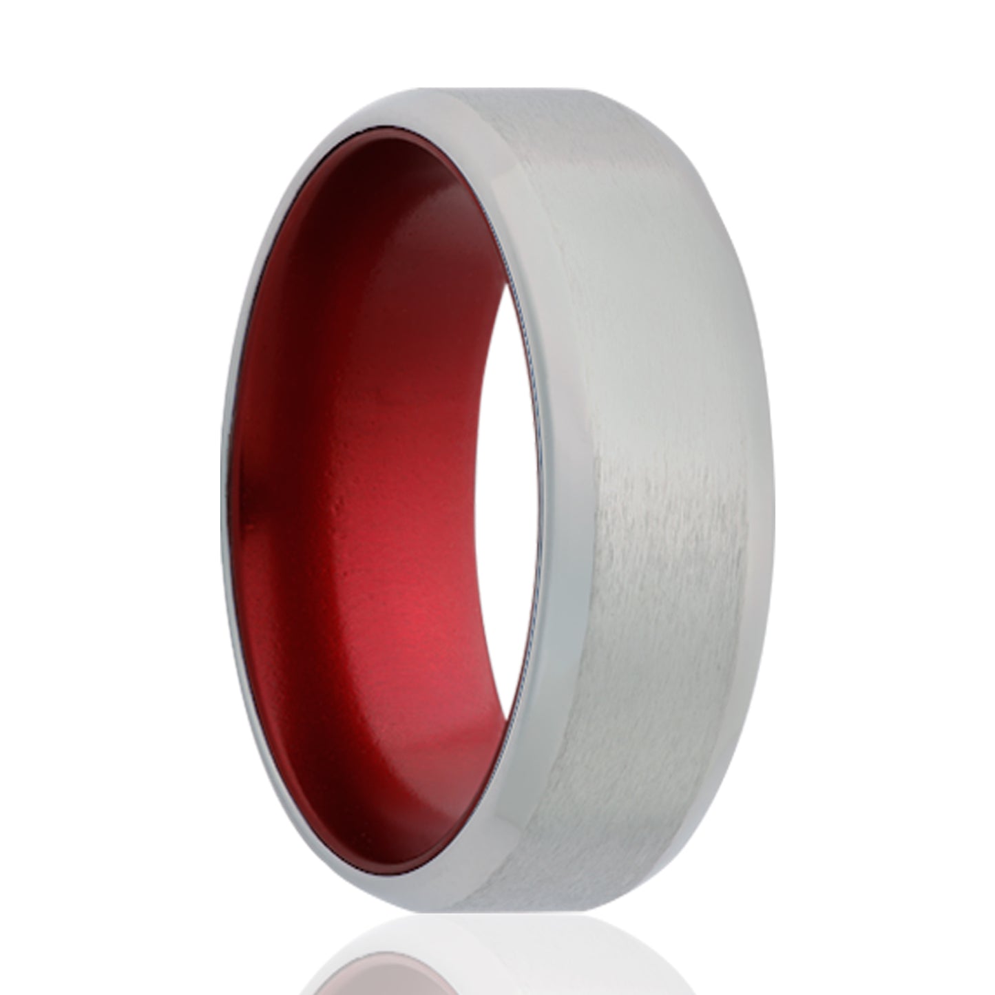 Cobalt Comfort Fit Ring with Red Sleeve