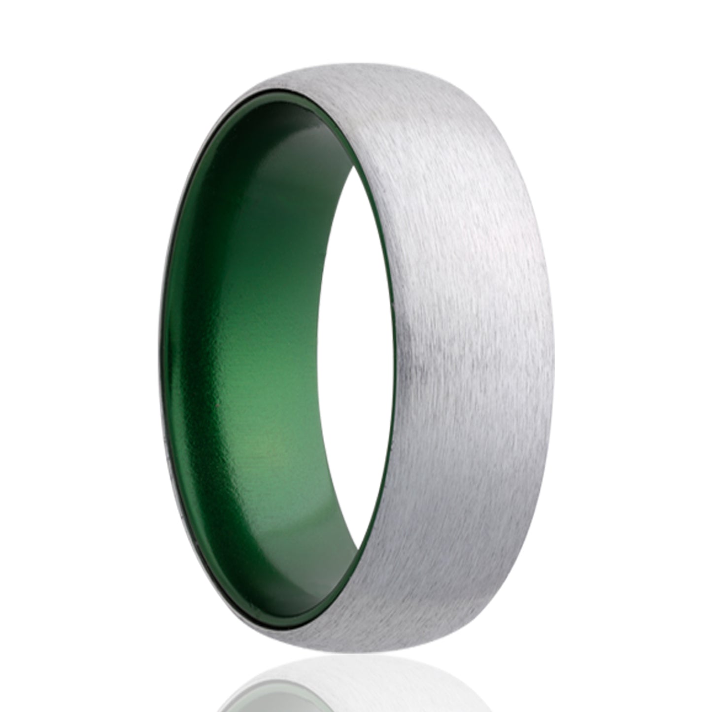 Cobalt Dome Satin Ring with Green Sleeve