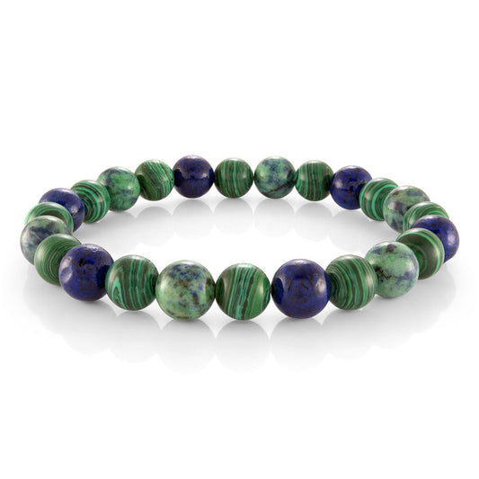8MM MALACHITE BEAD BRACELET