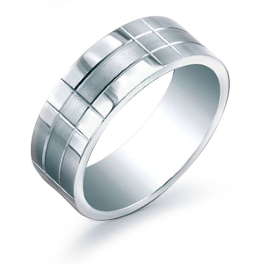 8MM SQUARE TITANIUM BAND