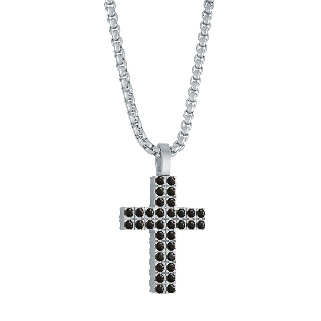REVERSIBLE CZ CROSS PENDANT