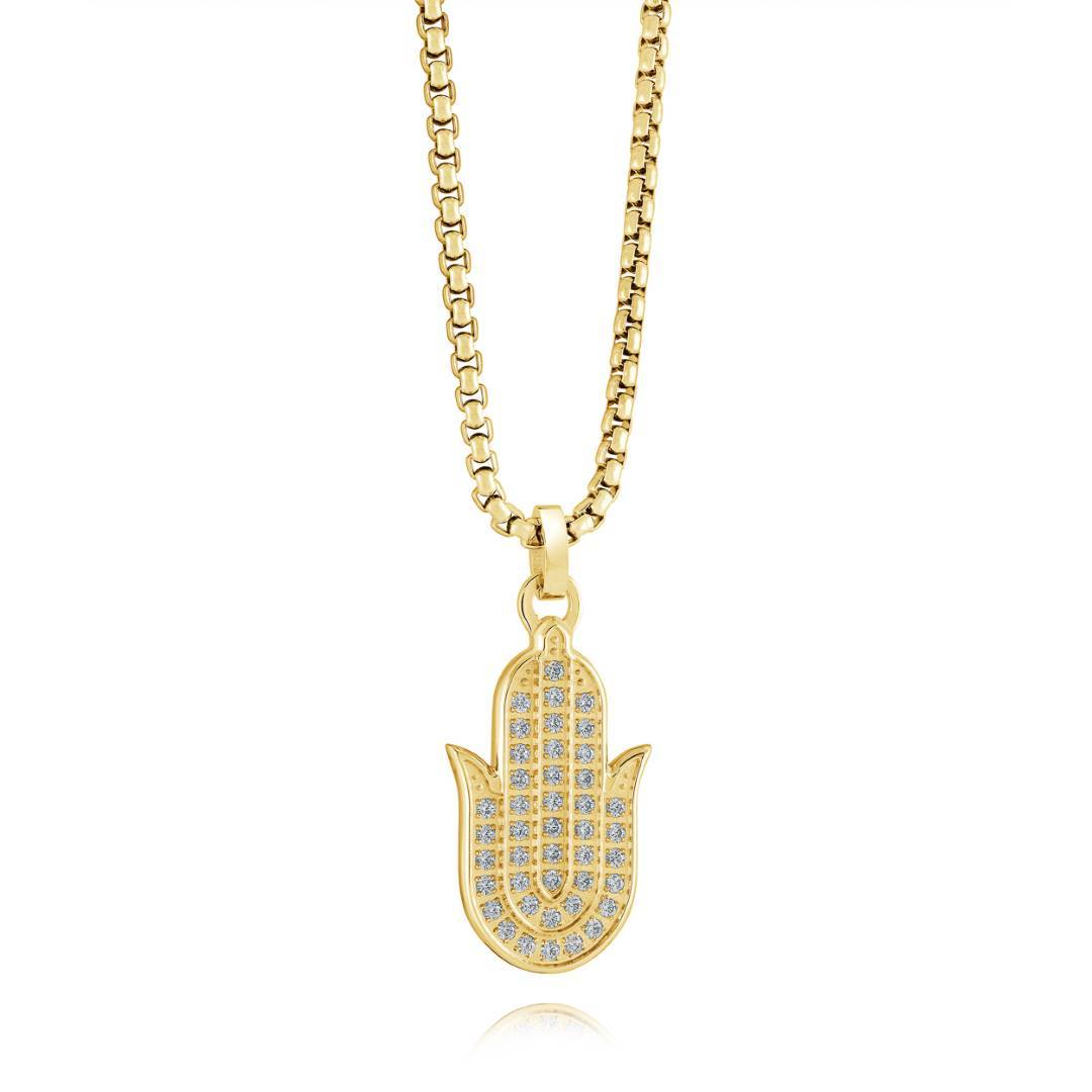 CZ HAMSA PENDANT