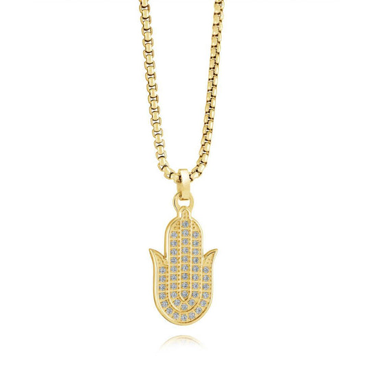 CZ HAMSA PENDANT