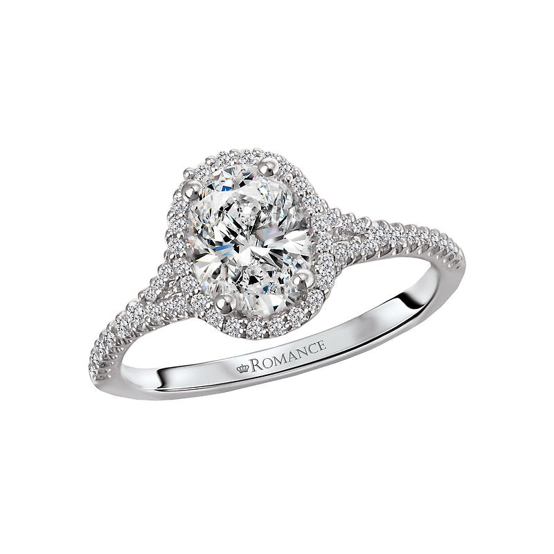 Romance Halo Semi-Mount Diamond Ring