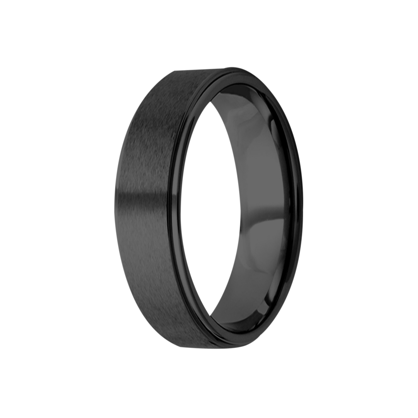 Zirconium Comfort Fit Ring with Satin Finish