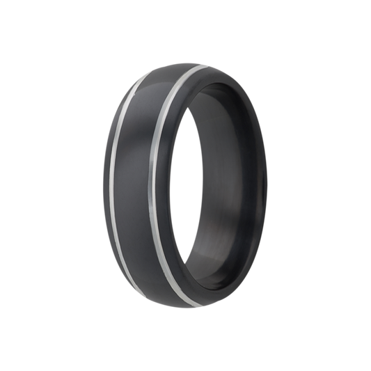 Zirconium Ring with Comfort Fit, Polished Finish