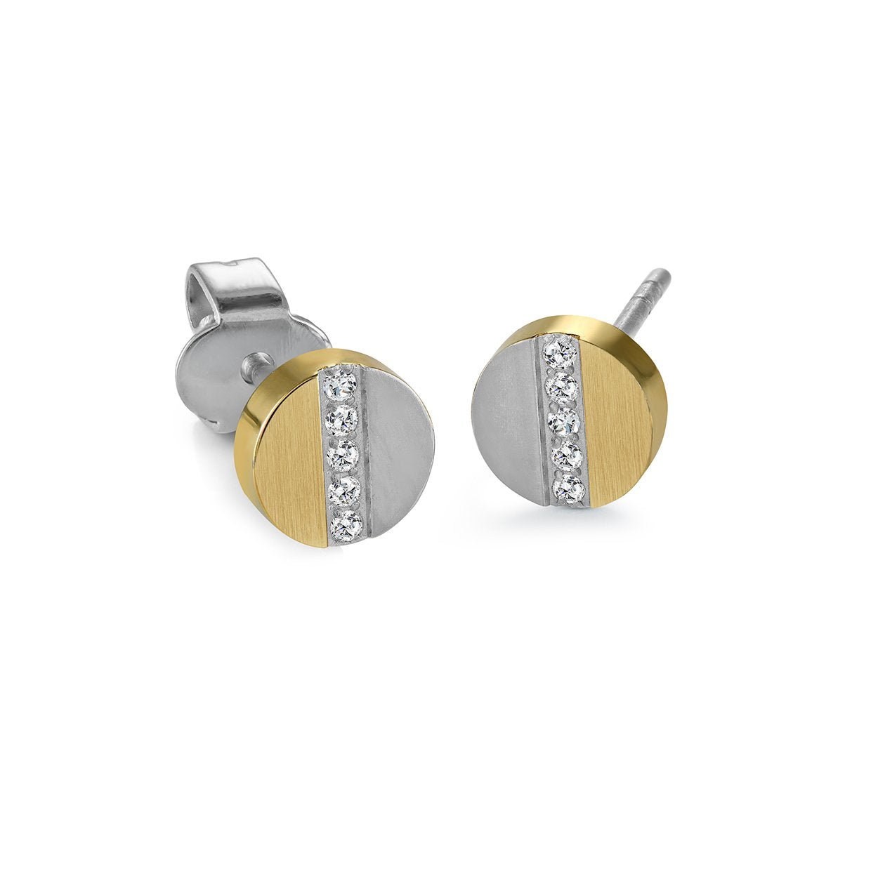 CZ BUTTON STUD