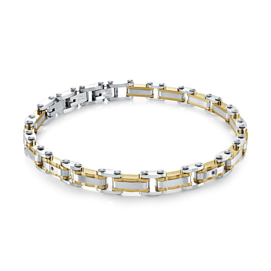 6MM 2-TONE CZ BRACELET