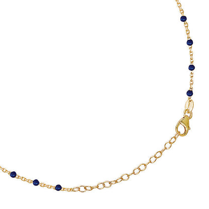 Italian Gold Plated Lapis Necklace