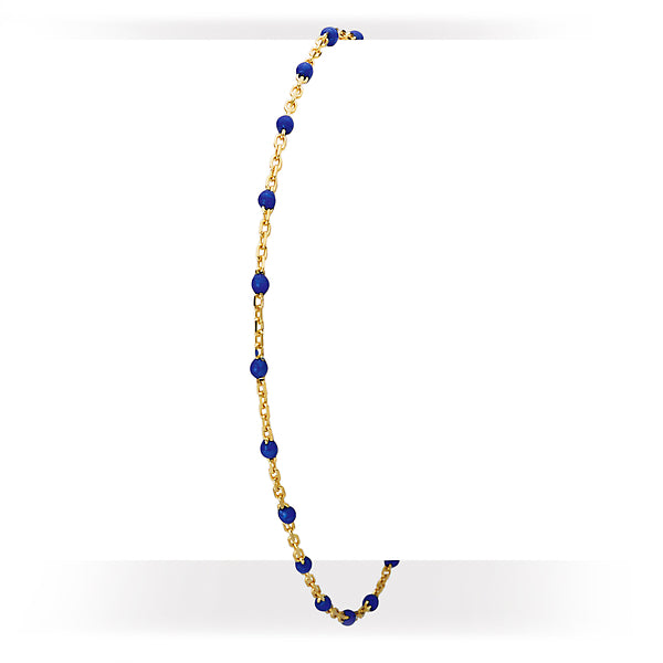 Italian Gold Plated Lapis Color Bracelet