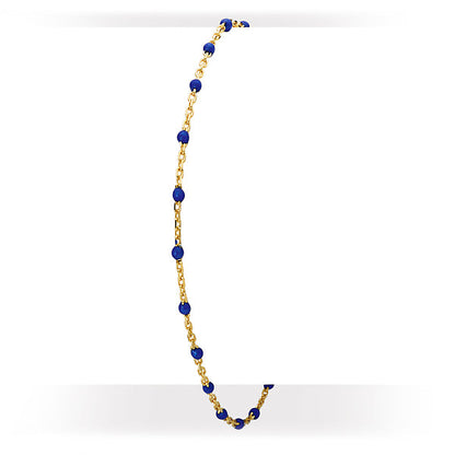 Italian Gold Plated Lapis Color Bracelet